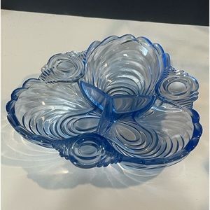 Vtg Cambridge Glass CAPRICE Moonlight Blue (T37)